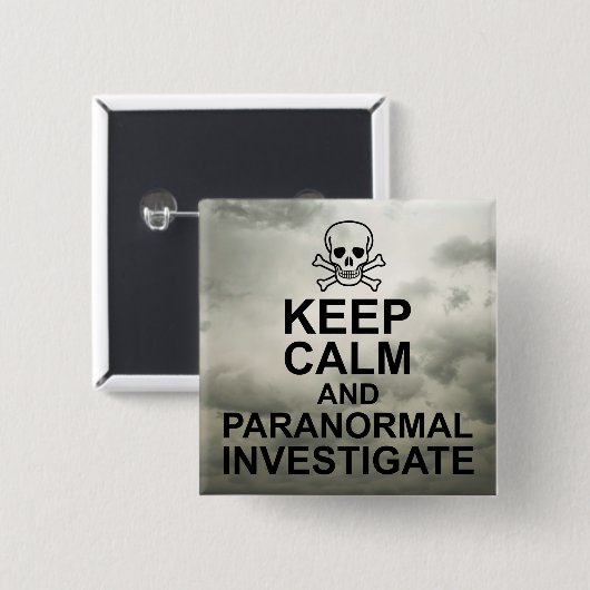 Ruhe und paranormale Untersuchung behalten Button (Vorne & Hinten)