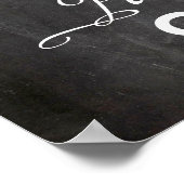 Ruhe und Party auf Chalkboard Funny Holiday behalt Poster (Ecke)