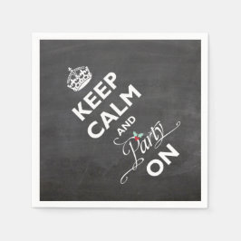 Ruhe und Party auf Chalkboard Funny Holiday behalt Serviette