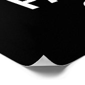 Ruhe und Party auf Druck oder Plakat behalten (Ecke)