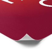 Ruhe und Party auf Plakat behalten | Anpassbar (Ecke)