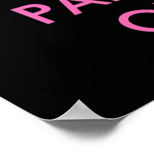 Ruhe und Party auf Poster behalten | Anpassbar (Ecke)