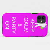Ruhe und Party behalten Case-Mate iPhone Hülle (Rückseite (Horizontal))
