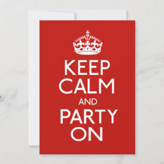 Ruhe und Party behalten Einladung