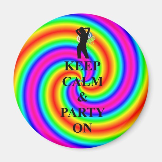Ruhe und Party behalten Magnet (Vorne)