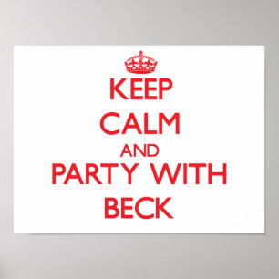 Ruhe und Party mit Beck behalten Poster
