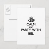 Ruhe und Party mit Biel behalten Postkarte (Vorne/Hinten)