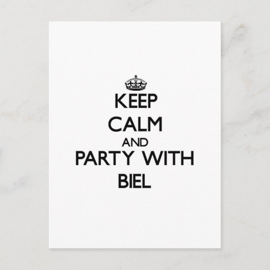 Ruhe und Party mit Biel behalten Postkarte (Vorderseite)