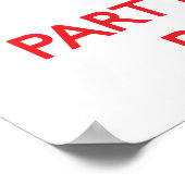 Ruhe und Party mit einem Metzger behalten Poster (Ecke)