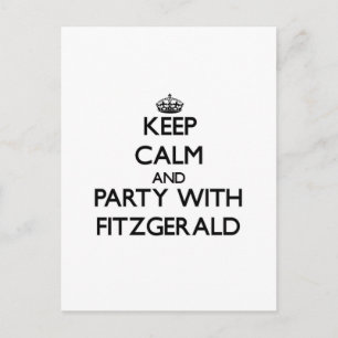 Ruhe und Party mit Fitzgerald behalten Postkarte