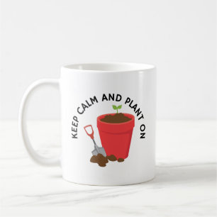 Ruhe und Pflanze behalten Funny Gardens Kaffeetasse