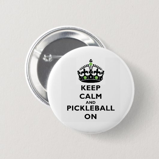 Ruhe und Pickleball behalten Button (Vorne & Hinten)