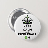 Ruhe und Pickleball behalten Button (Vorne & Hinten)