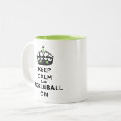 Ruhe und Pickleball behalten Zweifarbige Tasse (Vorderseite Links)