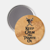 Ruhe und Piraten behalten Magnet (Vorderseite/Rückseite)
