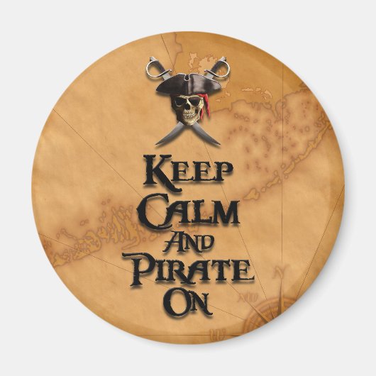 Ruhe und Piraten behalten Magnet (Vorne)