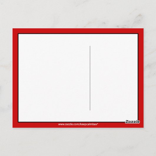 Ruhe und Plan On behalten (in beliebiger Farbe) Postkarte (Rückseite)