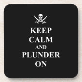 Ruhe und Plunder behalten Getränkeuntersetzer (Vorderseite)
