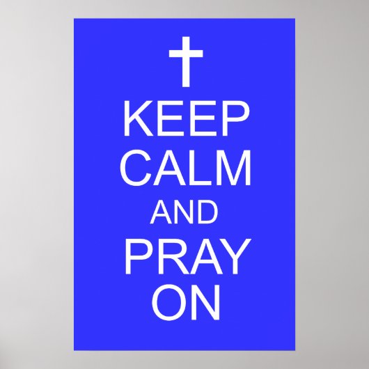 Ruhe und PRAY auf Plakat behalten (Vorne)
