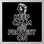 Ruhe und Protest am behalt Poster (Vorne)