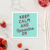 Ruhe und Quarantäne auf Party Napkins behalten Serviette (Beispiel)