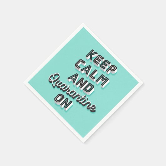 Ruhe und Quarantäne auf Party Napkins behalten Serviette (Ecke)