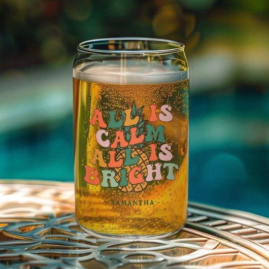 Ruhe und Recht | Ananas Weihnachtsmonogramm Dosenglas