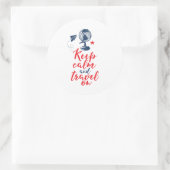 Ruhe und Reisen auf der sonnigen Touristenattrakti Runder Aufkleber (Tasche)