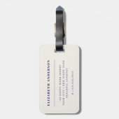 Ruhe und Reisen weit weg von der Handschrift der N Gepäckanhänger (Rückseite vertikal)