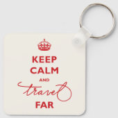 Ruhe und Reisen weit weg von Handschriftenschrift  Schlüsselanhänger (Rückseite)