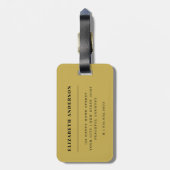 Ruhe und Reisen zu viel Gold Handwriting-Skript be Gepäckanhänger (Rückseite vertikal)