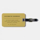 Ruhe und Reisen zu viel Gold Handwriting-Skript be Gepäckanhänger (Rückseite horizontal)