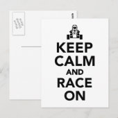 Ruhe und Rennen behalten Postkarte (Vorne/Hinten)