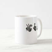Ruhe und Roll Skeleton Hands Classic Kaffeetasse (VorderseiteRechts)