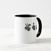 Ruhe und Roll Skeleton Hands Classic Tasse (VorderseiteRechts)