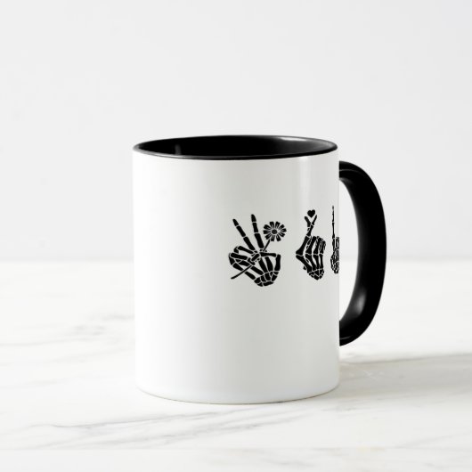 Ruhe und Roll Skeleton Hands Classic Tasse (VorderseiteRechts)