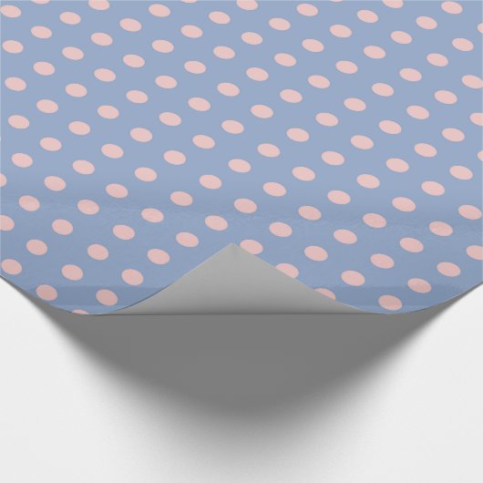 Ruhe und Rose Quartz Polka Dot Wrapping Paper Geschenkpapier (Ecke)