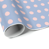 Ruhe und Rose Quartz Polka Dot Wrapping Paper Geschenkpapier (Rolleneckpunkt)