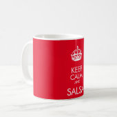 Ruhe und Salsa behalten - Farbe ändern Kaffeetasse (Vorderseite Links)