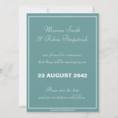 Ruhe und Save the Date behalten (vollständig anpas (Rückseite)