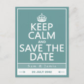 Ruhe und Save the Date behalten (vollständig anpas Ankündigungspostkarte (Vorderseite)