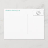 Ruhe und Save the Date Blau behalten Ankündigungspostkarte (Rückseite)