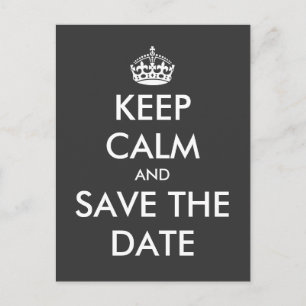Ruhe und Save the Date Postkarte behalten   Hochze