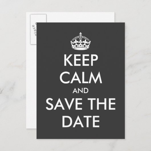 Ruhe und Save the Date Postkarte behalten | Hochze (Vorne/Hinten)