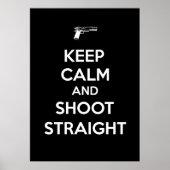 Ruhe und Schießen behalten Poster (Vorne)