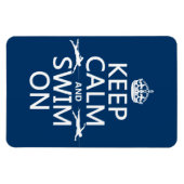 Ruhe und Schwimmen behalten (in beliebiger Farbe) Magnet (Horizontal)