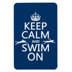 Ruhe und Schwimmen behalten (in beliebiger Farbe) Magnet