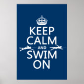 Ruhe und Schwimmen behalten (in beliebiger Farbe) Poster (Vorne)