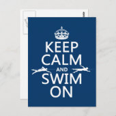 Ruhe und Schwimmen behalten (in beliebiger Farbe) Postkarte (Vorne/Hinten)