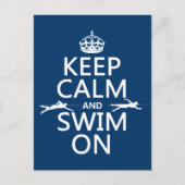 Ruhe und Schwimmen behalten (in beliebiger Farbe) Postkarte (Vorderseite)